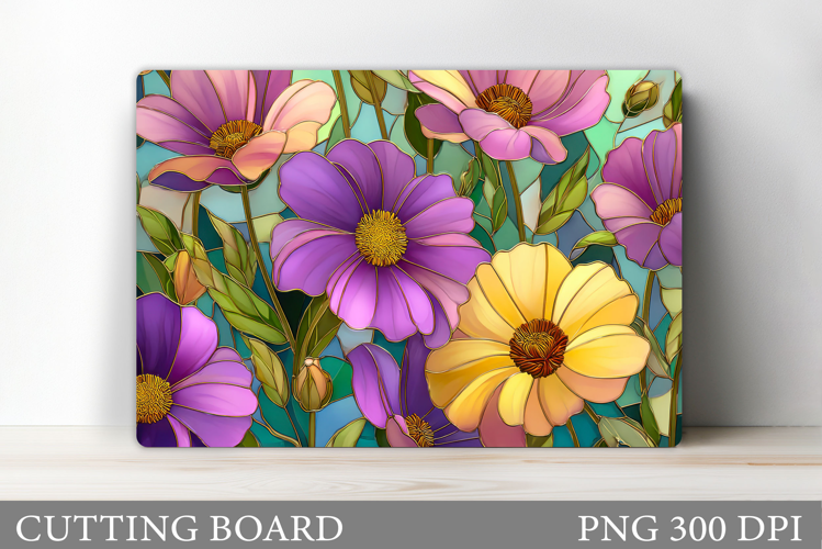 Flowers Cutting Board Sublimation. Wildflowers Cutting Board