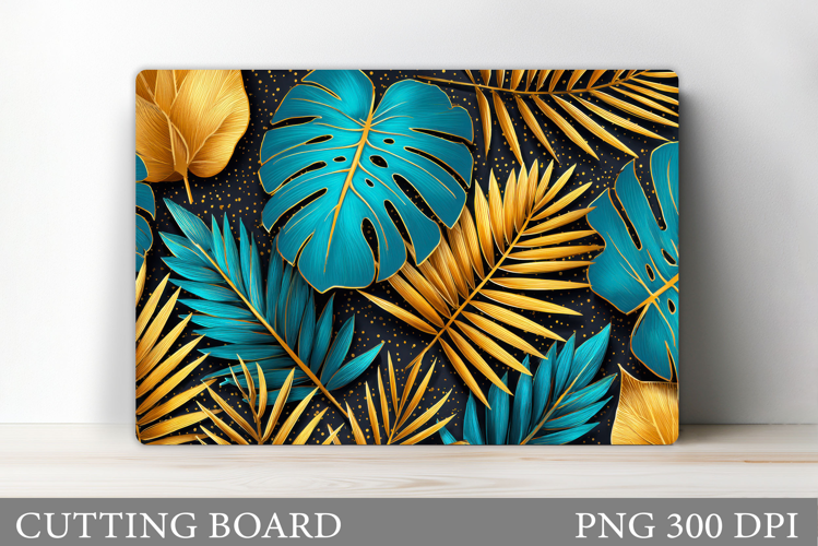 Tropical Leaves Cutting Board. Kitchen Cutting Board Design