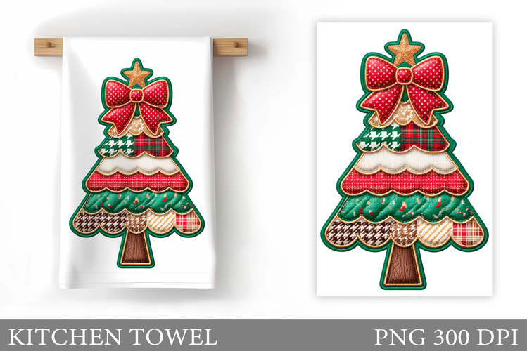 Christmas Tree Kitchen Towel. Christmas Kitchen Towel Design