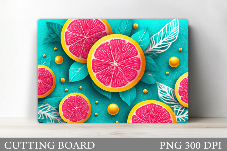 Grapefruit Cutting Board. Summer Cutting Board Sublimation example image 1