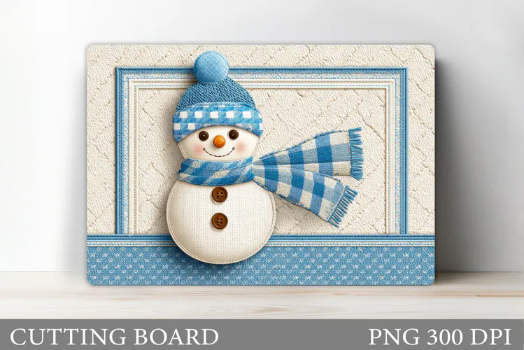 Snowman Cutting Board Design. Christmas Cutting Board