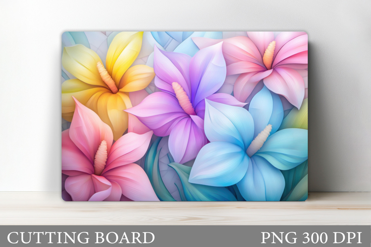 Flowers Cutting Board. Floral Cutting Board Sublimation