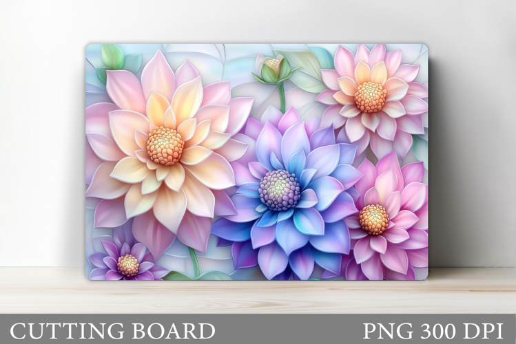 Floral Cutting Board Design. Flowers Cutting Board