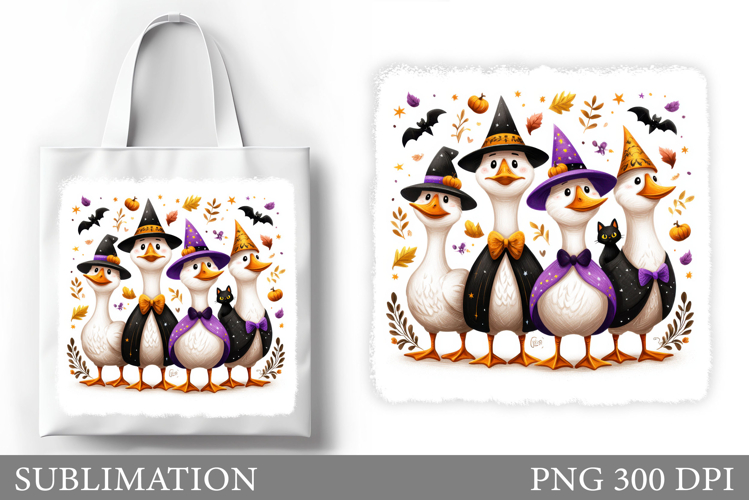 Halloween Goose Tote Bag. Halloween Tote Bag Sublimation