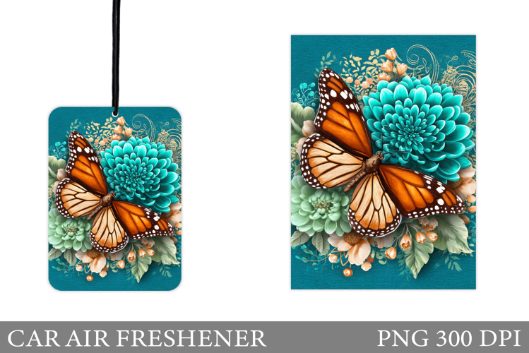 Butterfly Car Air Freshener Design. Butterfly Sublimation