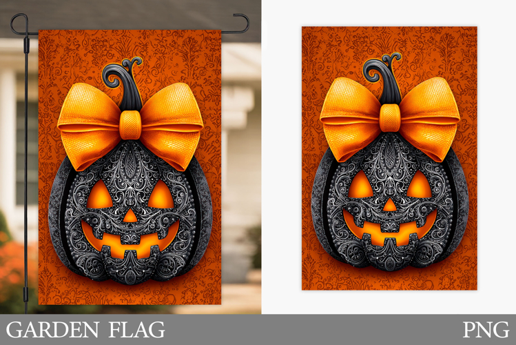 Halloween Pumpkin Garden Flag. Halloween Sublimation