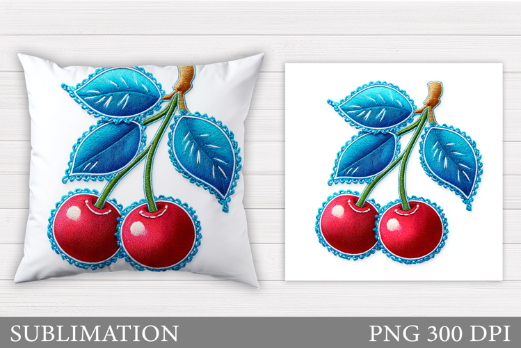 Cherry Pillow Design. Cherry Sublimation