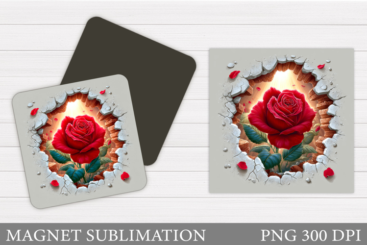 Rose Magnet Sublimation. Rose Sublimation