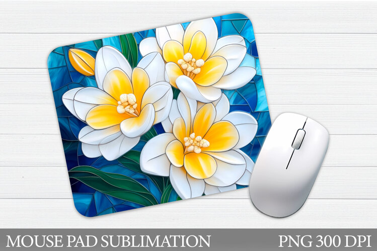 Floral Mouse Pad Sublimation. Flowers Mouse Pad Design example image 1
