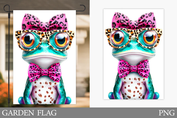 Frog Garden Flag Design. Frog Sublimation example image 1