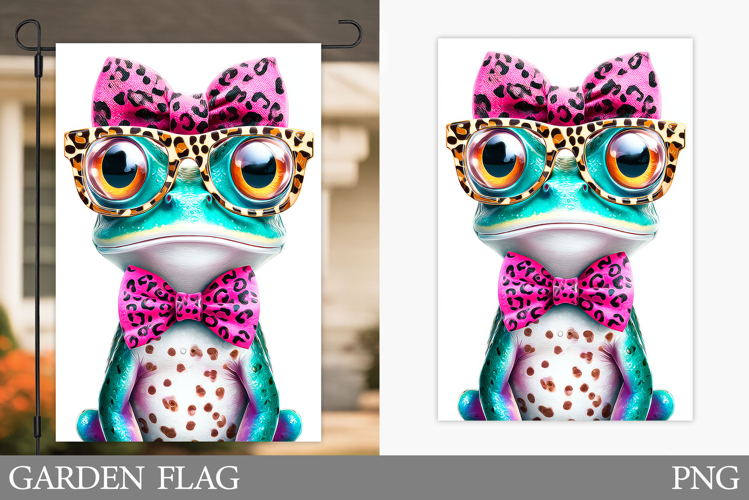 Frog Garden Flag Design. Frog Sublimation