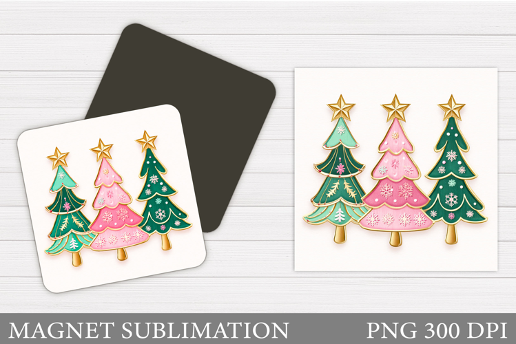 Christmas Tree Magnet Design. Christmas Magnet Sublimation