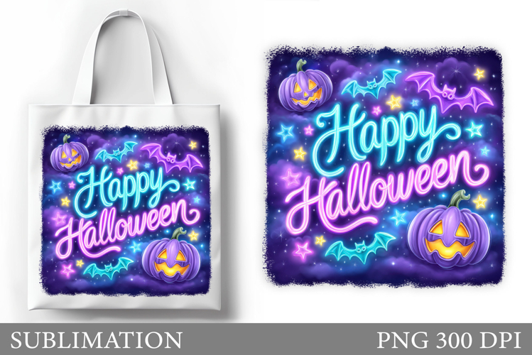 Halloween Pumpkin Sublimation. Cute Pumpkin Tote Bag Design