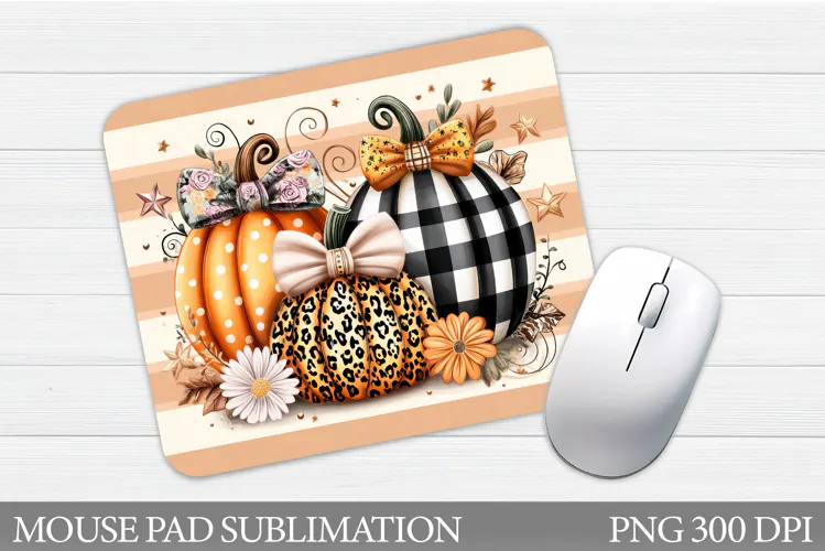 Pumpkin Mouse Pad Design. Pumpkin Sublimation