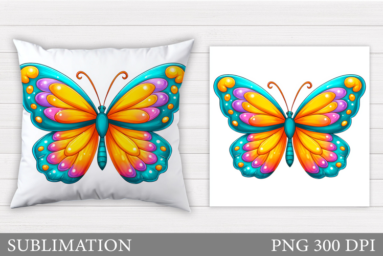 Butterfly Pillow Sublimation. Butterfly Sublimation