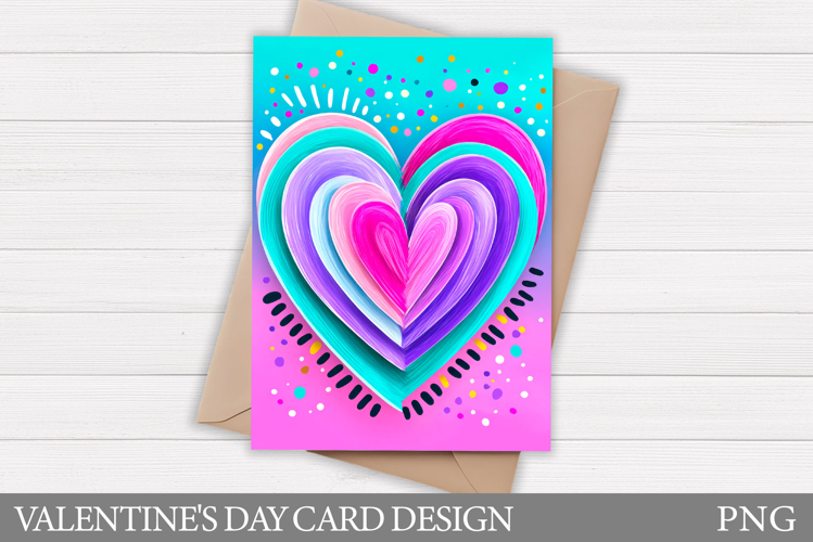 Valentines Heart Card Printable. Valentines Card Design