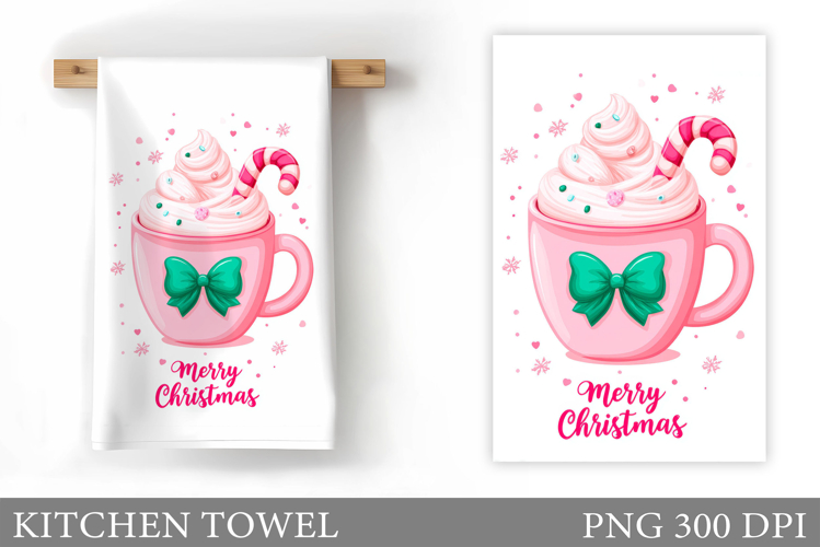Christmas Kitchen Towel Design. Christmas Sublimation