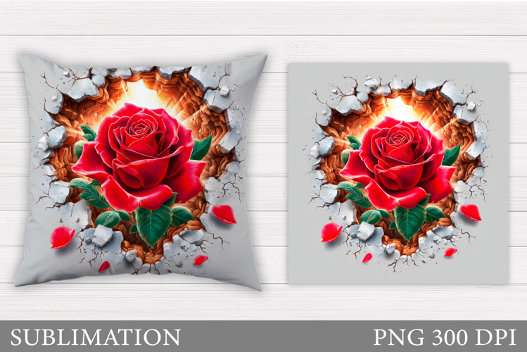 Roses Pillow Design. Roses Sublimation