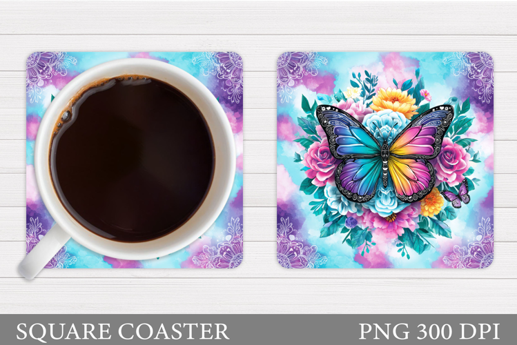 Butterfly Coaster Design. Butterfly Sublimation