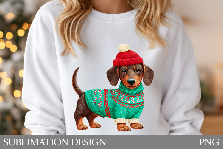 Christmas Dog T-Shirt Design. Christmas Sublimation