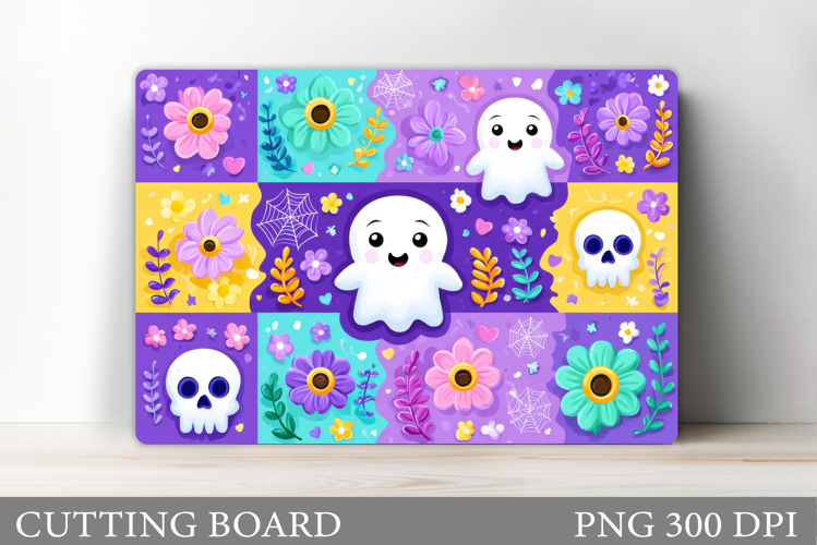 Ghost Cutting Board Sublimation. Halloween Cutting Board