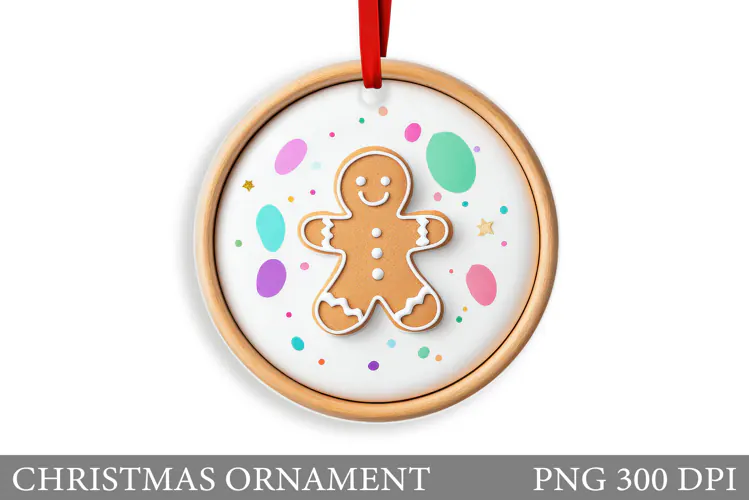 Gingerbread Christmas Ornament. Gingerbread Sublimation