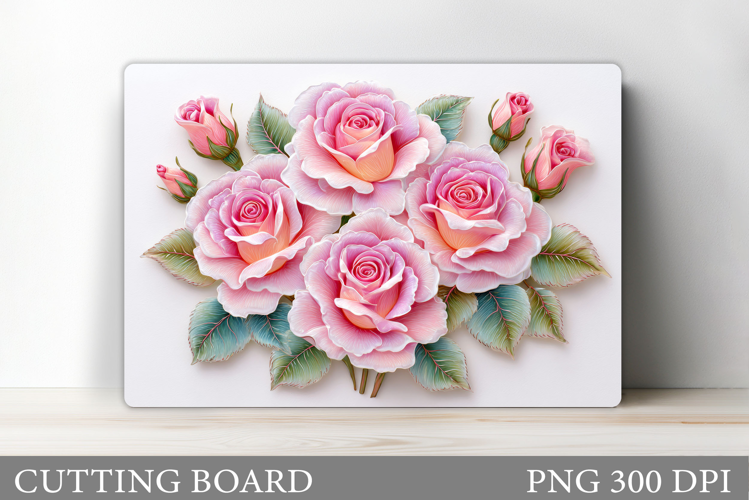 Roses Cutting Board. Flowers Cutting Board Sublimation