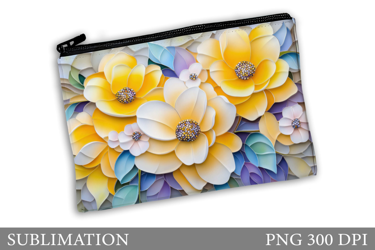 Roses Makeup Bag Sublimation. Floral Makeup Bag Design