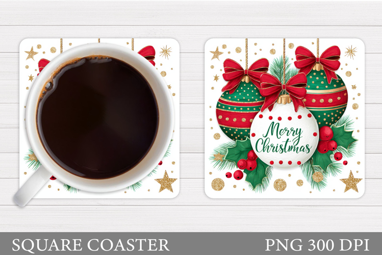 Merry Christmas Coaster. Christmas Coaster Design