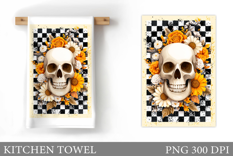 Skull Garden Flag Sublimation. Halloween Garden Flag Design