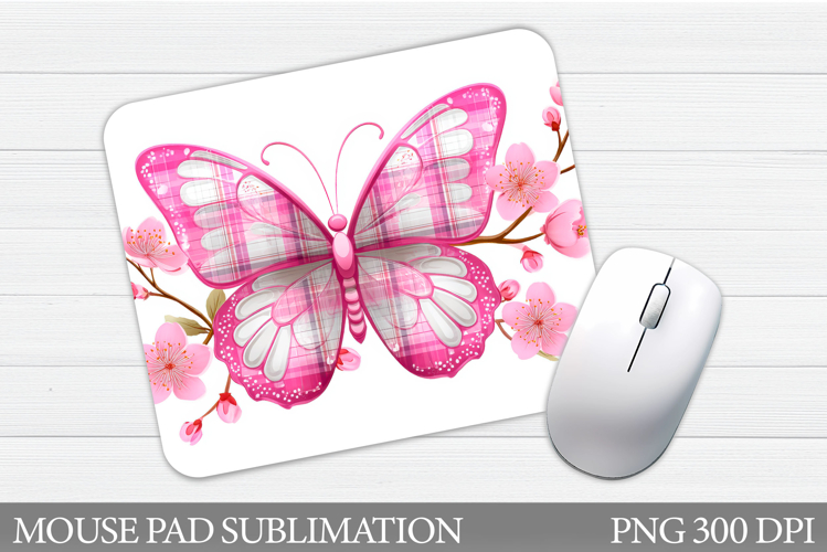 Butterfly Mouse Pad Design. Flowers Mouse Pad Sublimation