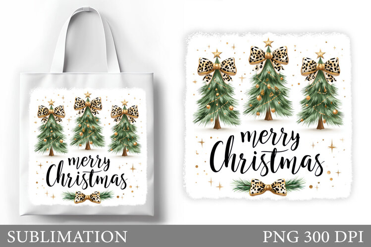 Christmas Tree Tote Bag. Christmas Tote Bag Design example image 1