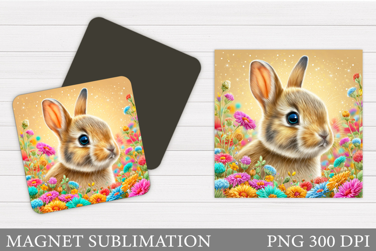 Cute Bunny Magnet Design. Cute Bunny Sublimation