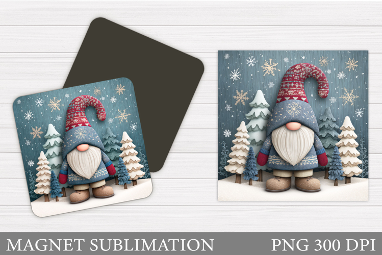 Christmas Gnome Magnet. Christmas Magnet Sublimation