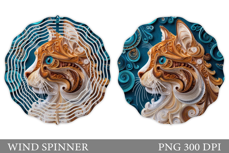 Cat Wind Spinner Design. Cat Sublimation