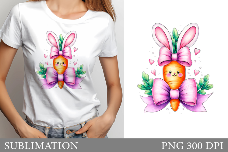 Cute Carrot T-Shirt Design. Cute Carrot Sublimation