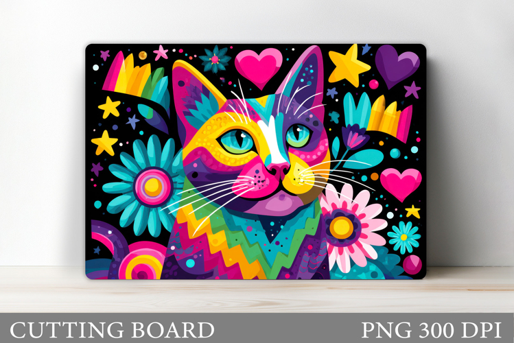 Cat Cutting Board Design. Cat Sublimation