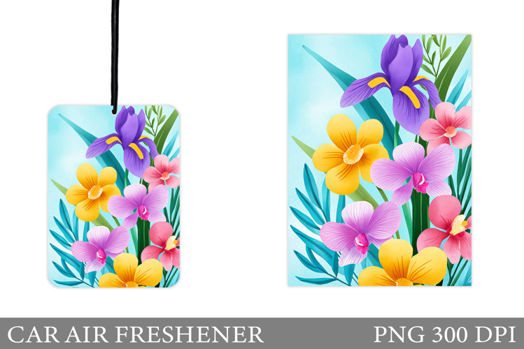 Flowers Car Air Freshener. Floral Car Air Freshener Design