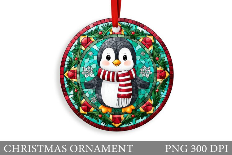 Cute Penguin Christmas Ornament. Christmas Ornament Design example image 1