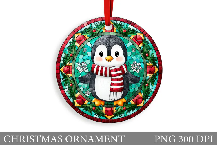 Cute Penguin Christmas Ornament. Christmas Ornament Design