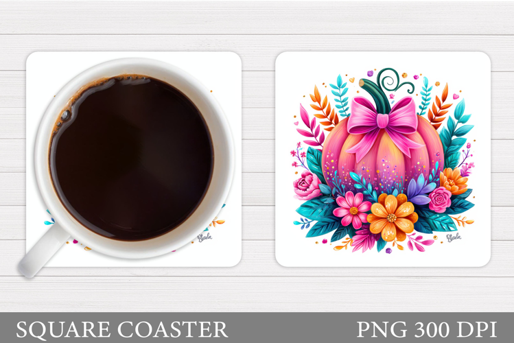 Pumpkin Coaster Design. Fall Coaster Sublimation