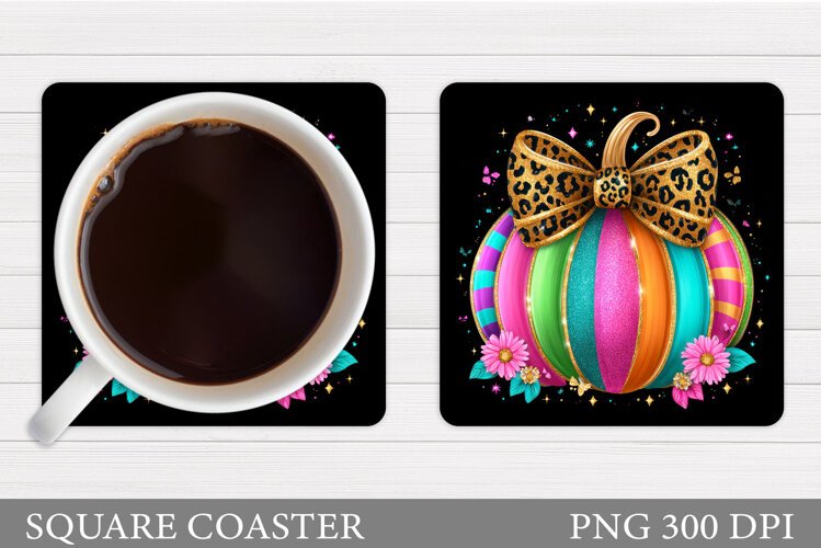 Pumpkin Coaster Design. Pumpkin Sublimation example image 1