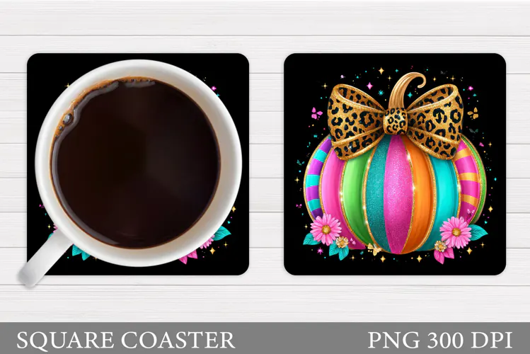 Pumpkin Coaster Design. Pumpkin Sublimation