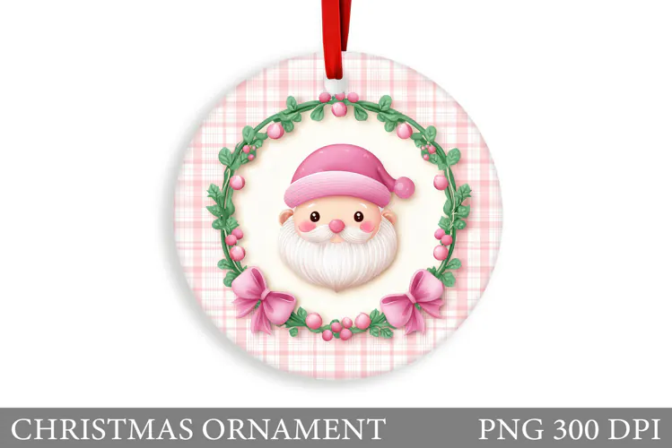 Cute Santa Claus Christmas Ornament. Santa Claus Sublimation