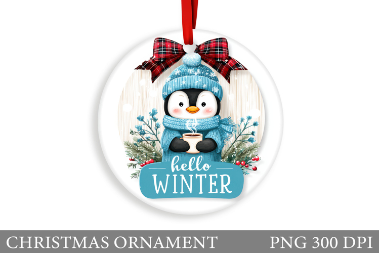 Cute Penguin Christmas Ornament. Christmas Ornament Design