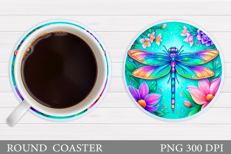 Dragonfly Coaster Design. Dragonfly Sublimation