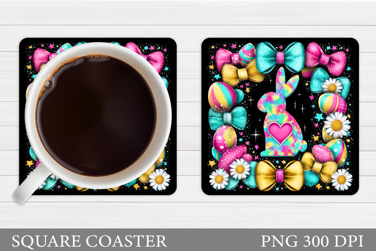 Easter Bunny Coaster Design. Easter Coaster Sublimation