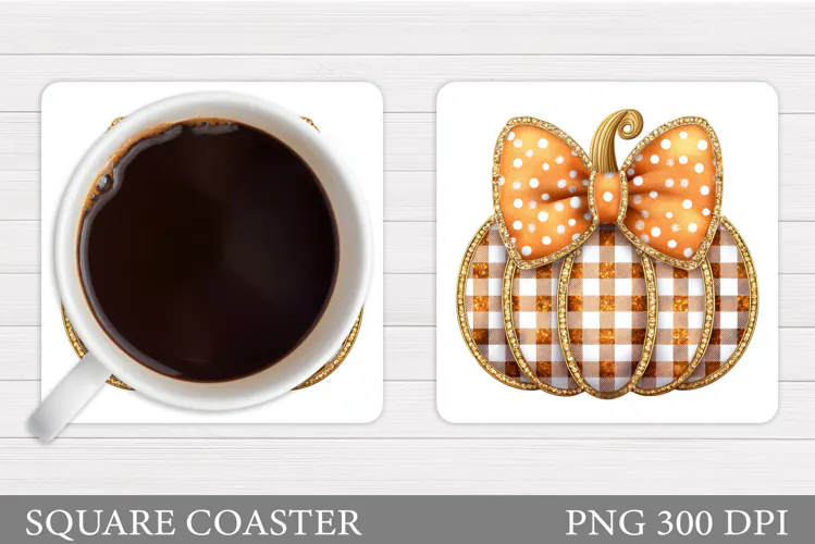 Pumpkin Coaster Design. Pumpkin Sublimation