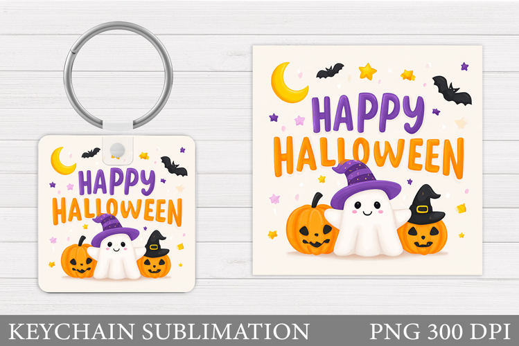 Halloween Keychain Design. Halloween Pumpkin Keychain