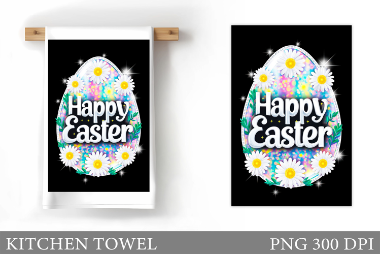 Easter Kitchen Towel Design. Easter Egg Kitchen Towel